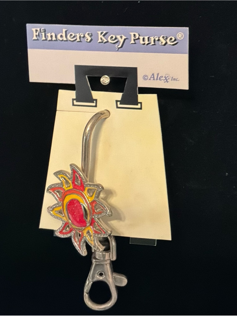 Finders Key Purse Sunburst Key Purse Hook - Red & Yellow
